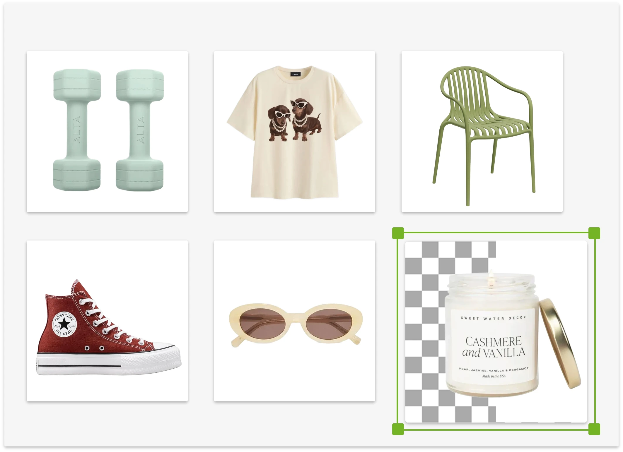 Product photos prepared with clean and transparent backgrounds